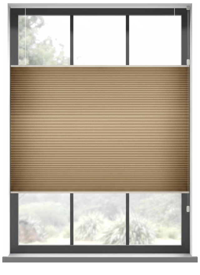 Plissé met koord - Baseline beige honingraatstof