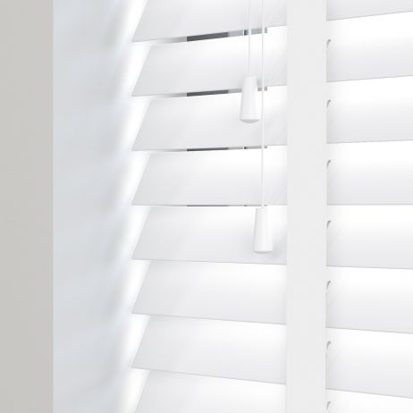 Sunwood PVC jaloezie met ladderband - parelwit gemaakt van PVC in de kleur Wit