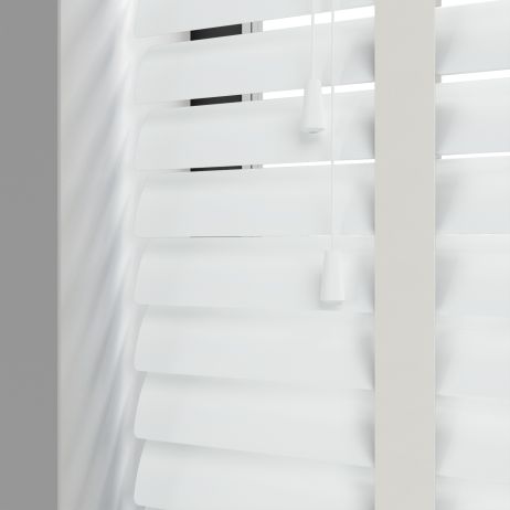 Aluminium jaloezie met ladderband - Gebroken Wit gemaakt van Aluminium in de kleur Wit