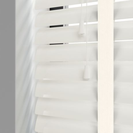 Aluminium jaloezie met ladderband - Steen Wit gemaakt van Aluminium in de kleur Wit
