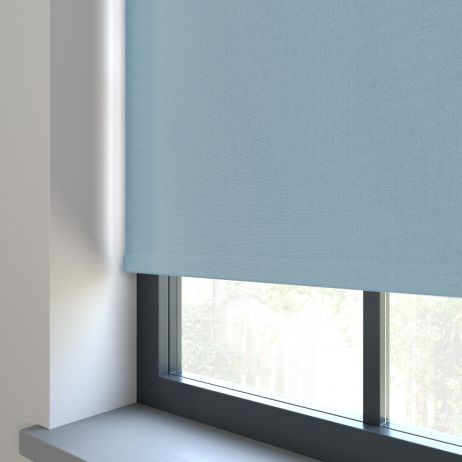 Elektrisch Rolgordijn - Bella Licht blauw gemaakt van Polyester in de kleur Blauw