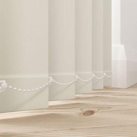 Verticale lamellen - Bella schelp wit gemaakt van Polyester in de kleur Neutraal / Beige