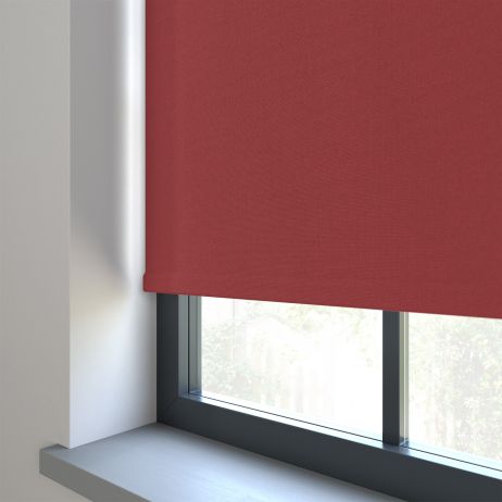 Elektrisch Rolgordijn - Bella robijn gemaakt van Polyester in de kleur Rood