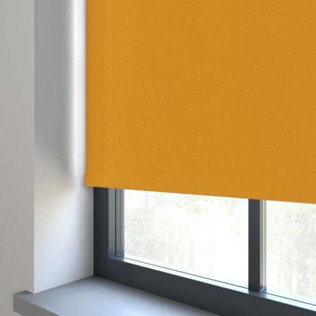 Elektrisch Rolgordijn - Bella geel gemaakt van Polyester in de kleur Geel