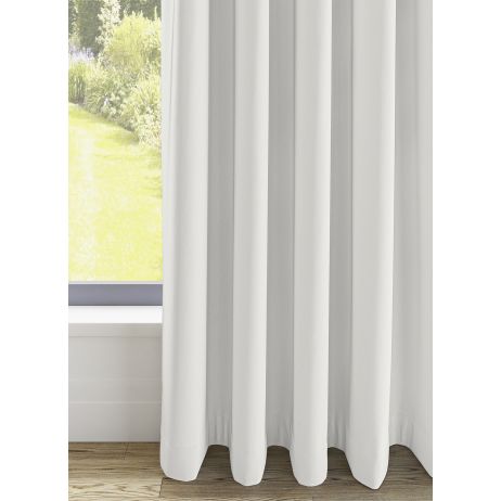 Berneo gordijn - Gebroken Wit met Driedubbele plooi gemaakt van Polyester in de kleur Wit