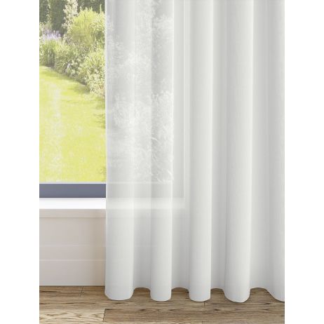 Kania gordijn - Wit met Driedubbele plooi gemaakt van Polyester in de kleur Wit