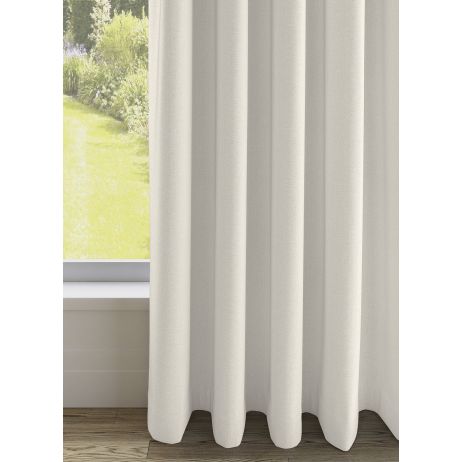 Miyotte gordijn - Gebroken Wit met enkele plooi gemaakt van Polyester in de kleur Neutraal / Beige