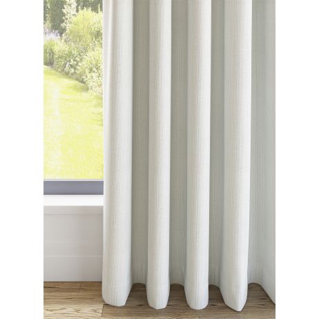 Pampus gordijn - Gebroken Wit met enkele plooi polyester 