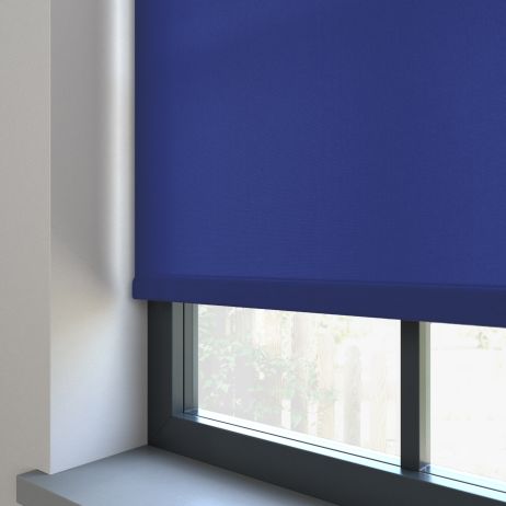Elektrisch Rolgordijn - Splash empire gemaakt van Polyester in de kleur Blauw