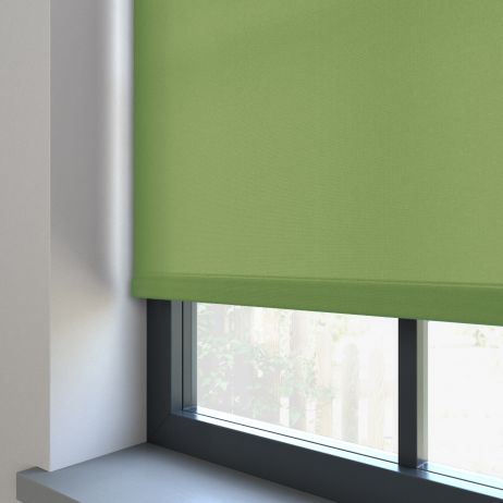 Elektrisch Rolgordijn - Splash zacht groen gemaakt van Polyester in de kleur Groen