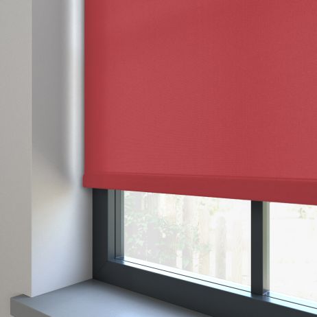 Elektrisch Rolgordijn - Splash scarlett gemaakt van Polyester in de kleur Rood