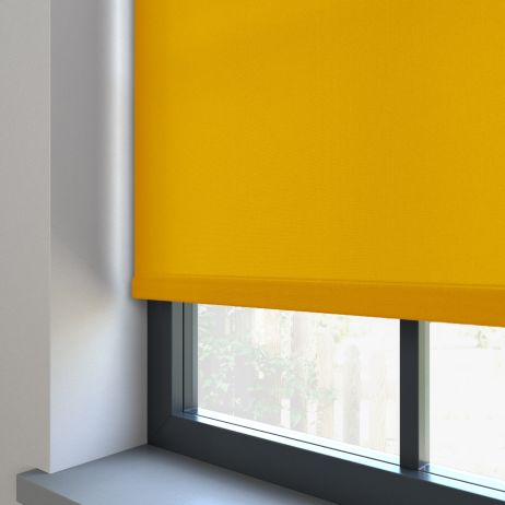 Elektrisch Rolgordijn - Splash solar gemaakt van Polyester in de kleur Geel