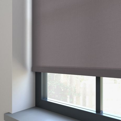 Elektrisch Rolgordijn - Splash paars grijs gemaakt van Polyester in de kleur Grijs/Zilver
