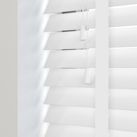 Sunwood PVC jaloezie met ladderband - wit nerf gemaakt van PVC in de kleur Wit