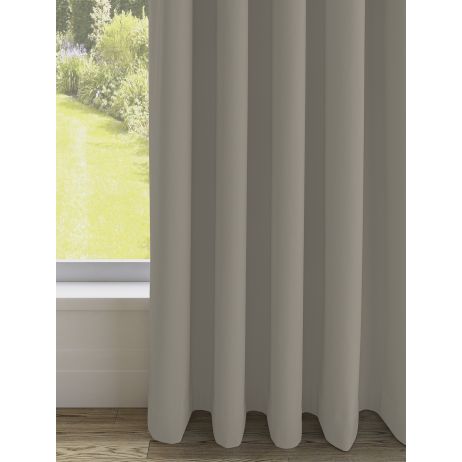 ZumÃ© gordijn - Taupe met Driedubbele plooi gemaakt van Polyester in de kleur Grijs/Zilver