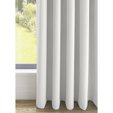 ZumÃ© gordijn - Wit met Driedubbele plooi gemaakt van Polyester in de kleur Wit