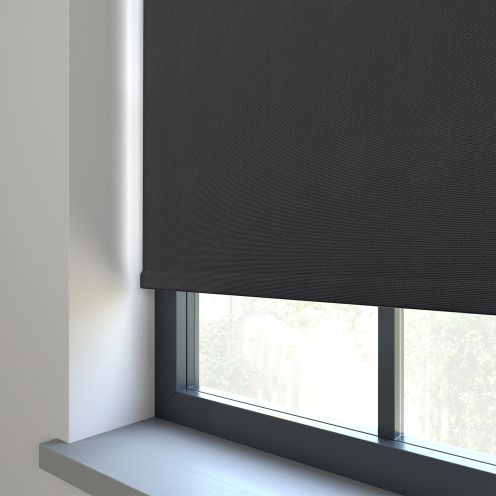 Rolgordijn - Scope antraciet gemaakt van Polyester in de kleur Zwart
