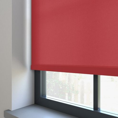 Rolgordijn - Unicolour rood gemaakt van Polyester in de kleur Rood
