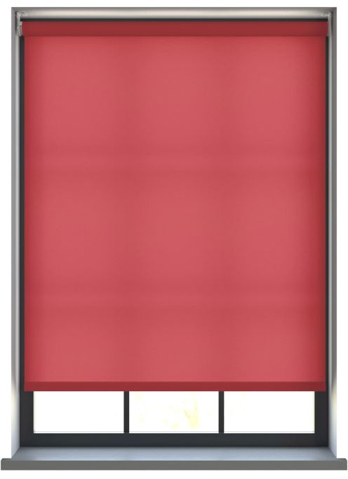 Rolgordijn - Unicolour rood polyester 