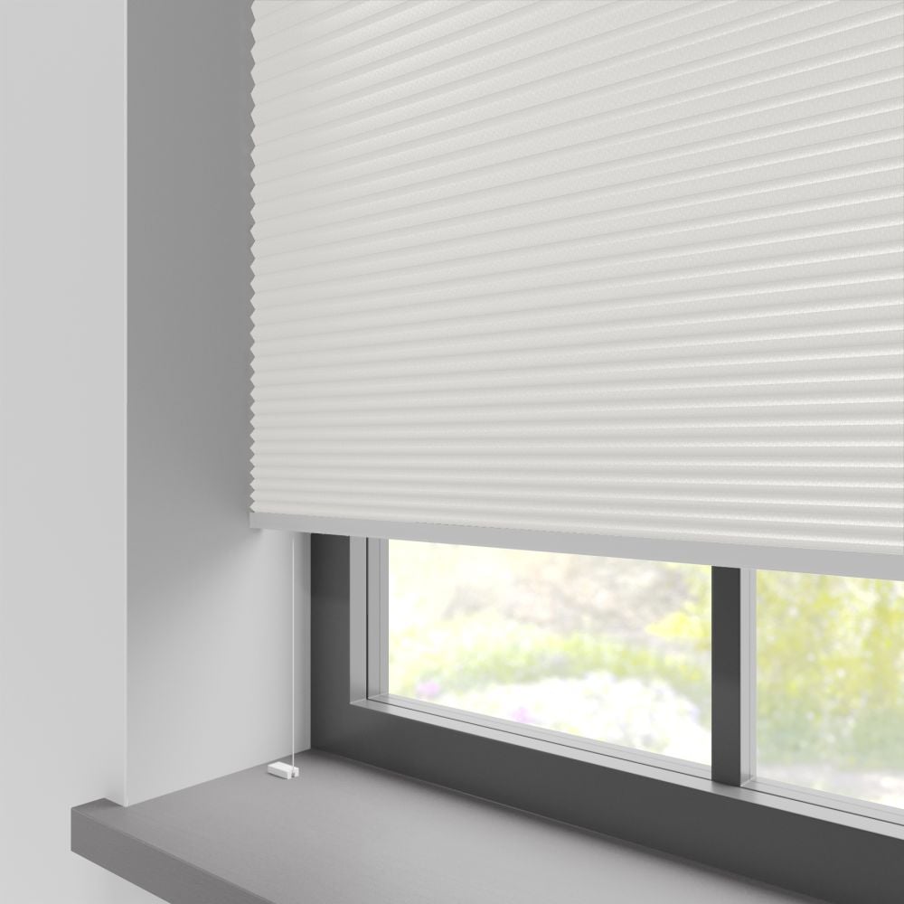 GARDINIA Plisségordijn met klemsteunen, thermo-achterzijde, optimale lichtreflectie, energiebesparend, alle montageonderdelen inbegrepen, EASYFIX -plisségordijn met 2 geleiders, ivoor, 100 x 130 cm (BxH