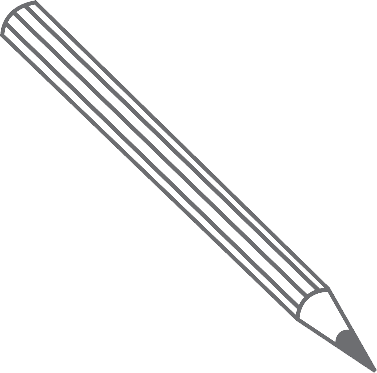 The outline of a pencil