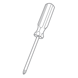A drawing of a screwdriver
