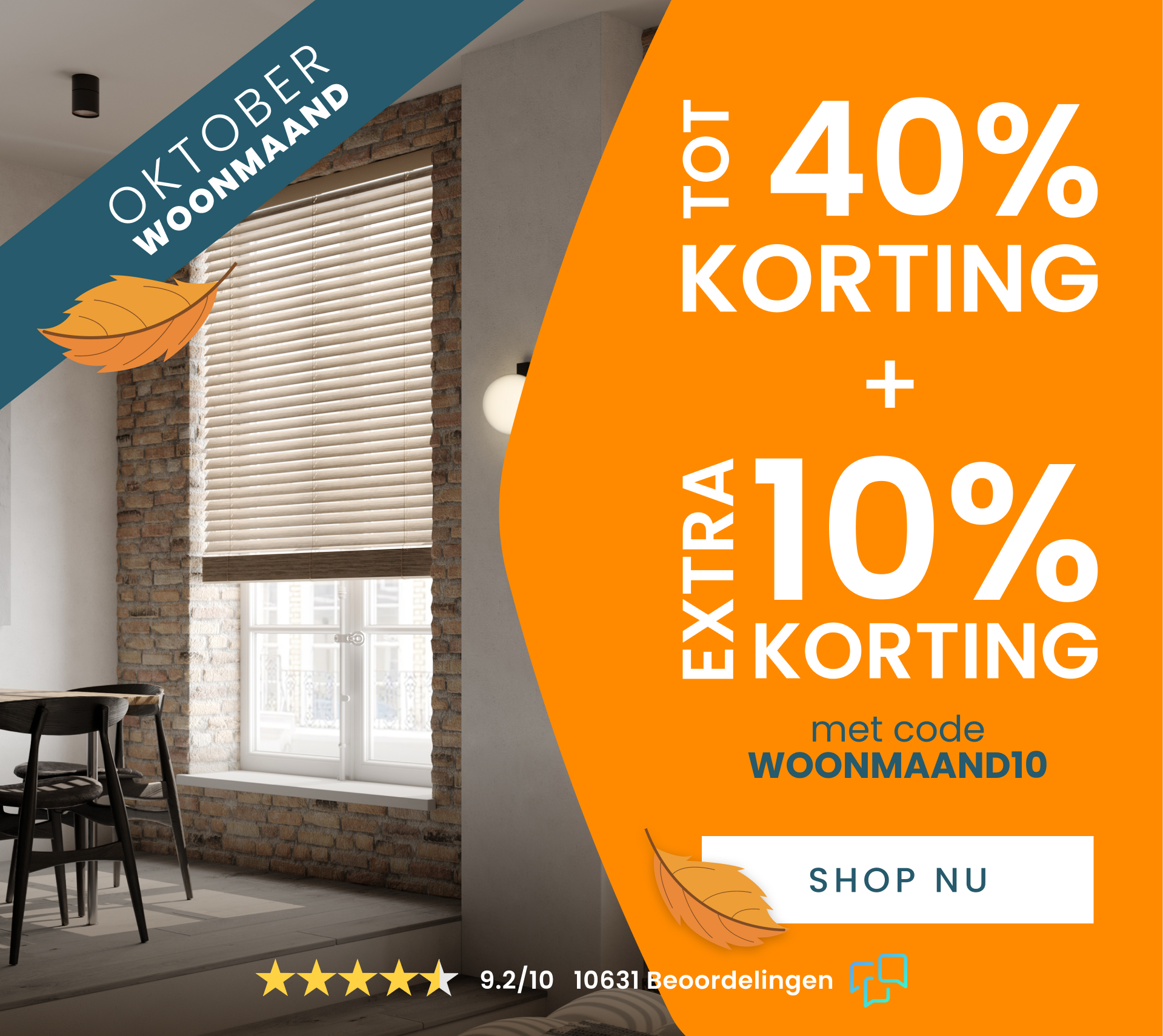 Korting op raamdecoratie